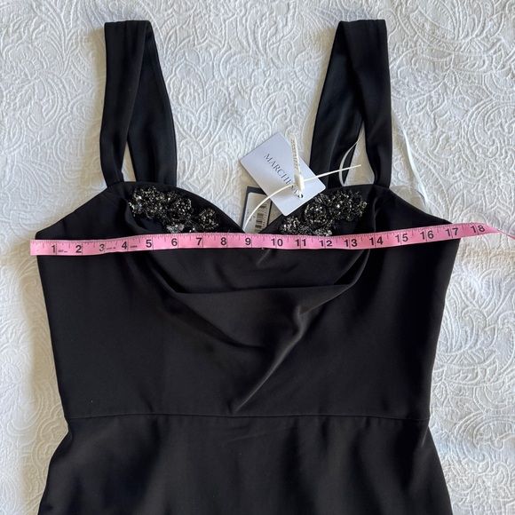 New Marchesa Norte Draped embellished crepe dress - Picture 11 of 13